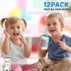 image12 Sets 12 oz Sublimation Blanks Sippy Cups for Toddlers Insulated Stainless Steel Kids Sublimation Tumbler Cups with Lids and Straws 2 Heat Tape 12 Polymer Thermal Transfer Coating Coaster Brush