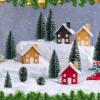 image16 Pieces Christmas Village Accessories Set Frosted Christmas Pine Trees and Mini Street Lamp Post Bottle Brush Trees Miniature Village Trees for DIY Crafts Xmas Winter Holiday Decorations