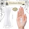 image300 Pcs Halloween Mini Skeleton Bones Plastic White Fake Small Human Caveman Bones Miniatures for Crafts Decor Halloween Skeleton Costume Women Men