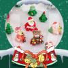 image35 Pcs Christmas Miniature Figurines Ornaments  Mini Snow Globes Dollhouse DIY Decorations Snowman Figurines Small Resin Ornaments for Home Decor Crafts