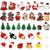 image35 Pcs Christmas Miniature Figurines Ornaments  Mini Snow Globes Dollhouse DIY Decorations Snowman Figurines Small Resin Ornaments for Home Decor Crafts