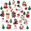 image35 Pcs Christmas Miniature Figurines Ornaments  Mini Snow Globes Dollhouse DIY Decorations Snowman Figurines Small Resin Ornaments for Home Decor Crafts