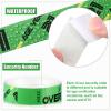 image600 Pack Over 21 Age Verified Wristbands for Events with Security Number Waterproof Neon Verified Wristband for Bar KTV Casino Bachelorette Party Concert Occasion Entrance White GoldGreen