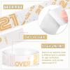 image600 Pack Over 21 Age Verified Wristbands for Events with Security Number Waterproof Neon Verified Wristband for Bar KTV Casino Bachelorette Party Concert Occasion Entrance White GoldWhite  Gold
