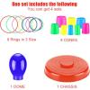 image76 Pcs 4 Sets 18 Inch Plastic Ring Toss Game for Kids Colorful Tossing and Active Play Set Travel Ring Toss Quoits Toy Portable Carnival Games Indoor Outdoor Birthday Party Halloween Playground