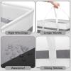 image8 Pcs 75 L Large Laundry Basket Organizer bulk Collapsible Tall Waterproof Laundry Hamper Bag with Easy Carry Handles Freestanding Clothes Hamper Storage Basket for Toys Clothes Room Gradient Grey
