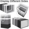 image8 Pcs 75 L Large Laundry Basket Organizer bulk Collapsible Tall Waterproof Laundry Hamper Bag with Easy Carry Handles Freestanding Clothes Hamper Storage Basket for Toys Clothes Room Gradient Grey