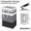image8 Pcs 75 L Large Laundry Basket Organizer bulk Collapsible Tall Waterproof Laundry Hamper Bag with Easy Carry Handles Freestanding Clothes Hamper Storage Basket for Toys Clothes Room Gradient Grey