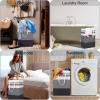 image8 Pcs 75 L Large Laundry Basket Organizer bulk Collapsible Tall Waterproof Laundry Hamper Bag with Easy Carry Handles Freestanding Clothes Hamper Storage Basket for Toys Clothes Room Gradient Grey