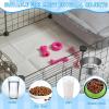 image8 Pcs Hanging Dog Spill Crate Water Kennel Bowl Bulk Mountable Stainless Steel with Clamp Attach Holder Non Spill Metal Feeder Food Dishes for Cat Bird Animal Pet472 x 197 Inch472 x 197 Inch