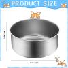 image8 Pcs Hanging Dog Spill Crate Water Kennel Bowl Bulk Mountable Stainless Steel with Clamp Attach Holder Non Spill Metal Feeder Food Dishes for Cat Bird Animal Pet472 x 197 Inch472 x 197 Inch
