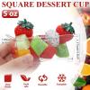 imageZubebe 100 Pack 8 Oz Square Plastic Cups Appetizer Dessert Cups Clear Plastic Disposable Small Tumbler for Ice Cream Fruit Puddings Desserts Appetizers Wedding Party Catering Supplies200