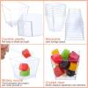 imageZubebe 100 Pack 8 Oz Square Plastic Cups Appetizer Dessert Cups Clear Plastic Disposable Small Tumbler for Ice Cream Fruit Puddings Desserts Appetizers Wedding Party Catering Supplies300
