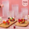 imageZubebe 100 Pack 8 Oz Square Plastic Cups Appetizer Dessert Cups Clear Plastic Disposable Small Tumbler for Ice Cream Fruit Puddings Desserts Appetizers Wedding Party Catering Supplies200