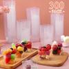 imageZubebe 100 Pack 8 Oz Square Plastic Cups Appetizer Dessert Cups Clear Plastic Disposable Small Tumbler for Ice Cream Fruit Puddings Desserts Appetizers Wedding Party Catering Supplies300