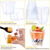 imageZubebe 100 Pack 8 Oz Square Plastic Cups Appetizer Dessert Cups Clear Plastic Disposable Small Tumbler for Ice Cream Fruit Puddings Desserts Appetizers Wedding Party Catering Supplies100