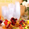 imageZubebe 100 Pack 8 Oz Square Plastic Cups Appetizer Dessert Cups Clear Plastic Disposable Small Tumbler for Ice Cream Fruit Puddings Desserts Appetizers Wedding Party Catering Supplies100