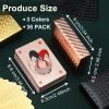 imageZubebe 12 Decks of Playing Cards Waterproof Plastic Foil Poker Cards Bulk for Adults Washable Flexible Party Game Gift FavorsGoldBlack  Gold  Rose Gold