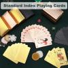 imageZubebe 12 Decks of Playing Cards Waterproof Plastic Foil Poker Cards Bulk for Adults Washable Flexible Party Game Gift FavorsGoldBlack  Gold  Rose Gold