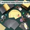 imageZubebe 12 Decks of Playing Cards Waterproof Plastic Foil Poker Cards Bulk for Adults Washable Flexible Party Game Gift FavorsGoldBlack  Gold