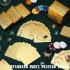 imageZubebe 12 Decks of Playing Cards Waterproof Plastic Foil Poker Cards Bulk for Adults Washable Flexible Party Game Gift FavorsGoldGold