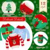 imageZubebe 12 Pieces Christmas Accessories Clothes Christmas Doll Sweater Doll Knitted Clothing with Santa Xmas Tree Elk Snowman Print for Christmas Doll Outfit Accessory Decor 12 Styles CuteCute