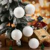 imageZubebe 12 Pieces Large Christmas Ornaments Balls Glitter Snowball Ornaments for Christmas Tree Hanging Shatterproof Plastic Balls for Xmas Holiday Wedding Party DecorationsWhiteWhite