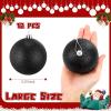 imageZubebe 12 Pieces Large Christmas Ornaments Balls Glitter Snowball Ornaments for Christmas Tree Hanging Shatterproof Plastic Balls for Xmas Holiday Wedding Party DecorationsWhiteBlack