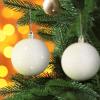 imageZubebe 12 Pieces Large Christmas Ornaments Balls Glitter Snowball Ornaments for Christmas Tree Hanging Shatterproof Plastic Balls for Xmas Holiday Wedding Party DecorationsWhiteWhite