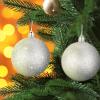 imageZubebe 12 Pieces Large Christmas Ornaments Balls Glitter Snowball Ornaments for Christmas Tree Hanging Shatterproof Plastic Balls for Xmas Holiday Wedding Party DecorationsWhiteSilver