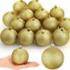 imageZubebe 12 Pieces Large Christmas Ornaments Balls Glitter Snowball Ornaments for Christmas Tree Hanging Shatterproof Plastic Balls for Xmas Holiday Wedding Party DecorationsWhiteGold