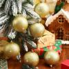 imageZubebe 12 Pieces Large Christmas Ornaments Balls Glitter Snowball Ornaments for Christmas Tree Hanging Shatterproof Plastic Balls for Xmas Holiday Wedding Party DecorationsWhiteGold