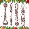 imageZubebe 16 Pieces Christmas Dog Rope Toys Christmas Dog Chewing Toys Classic Interactive Toys for Christmas Large Medium Dogs Chewing Teething Cleaning and Training