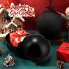 imageZubebe 2 Pcs 8quot Extra Large Size Christmas Hanging Ball Ornaments Oversized Huge Big Xmas Christmas Plastic Balls for Outside Lawn Yard Tree Hanging DecorationsMatte PurpleMatte Black  Shiny Black