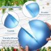 imageZubebe 2 Pcs 8quot Extra Large Size Christmas Hanging Ball Ornaments Oversized Huge Big Xmas Christmas Plastic Balls for Outside Lawn Yard Tree Hanging DecorationsGlitter BlackMatte Light Blue
