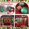 imageZubebe 2 Pcs 8quot Extra Large Size Christmas Hanging Ball Ornaments Oversized Huge Big Xmas Christmas Plastic Balls for Outside Lawn Yard Tree Hanging DecorationsMatte PurpleGlitter Green