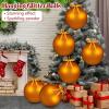 imageZubebe 2 Pcs 8quot Extra Large Size Christmas Hanging Ball Ornaments Oversized Huge Big Xmas Christmas Plastic Balls for Outside Lawn Yard Tree Hanging DecorationsGlitter BlackMatte Orange