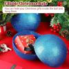 imageZubebe 2 Pcs 8quot Extra Large Size Christmas Hanging Ball Ornaments Oversized Huge Big Xmas Christmas Plastic Balls for Outside Lawn Yard Tree Hanging DecorationsGlitter BlackGlitter Blue