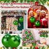 imageZubebe 2 Pcs 8quot Extra Large Size Christmas Hanging Ball Ornaments Oversized Huge Big Xmas Christmas Plastic Balls for Outside Lawn Yard Tree Hanging DecorationsGlitter BlackShiny Green