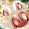 imageZubebe 2 Pcs 8quot Extra Large Size Christmas Hanging Ball Ornaments Oversized Huge Big Xmas Christmas Plastic Balls for Outside Lawn Yard Tree Hanging DecorationsMatte PurpleMatte Rose Gold