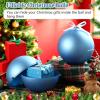 imageZubebe 2 Pcs 8quot Extra Large Size Christmas Hanging Ball Ornaments Oversized Huge Big Xmas Christmas Plastic Balls for Outside Lawn Yard Tree Hanging DecorationsMatte PurpleMatte Light Blue