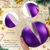 imageZubebe 2 Pcs 8quot Extra Large Size Christmas Hanging Ball Ornaments Oversized Huge Big Xmas Christmas Plastic Balls for Outside Lawn Yard Tree Hanging DecorationsMatte PurpleMatte Purple