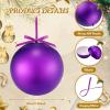 imageZubebe 2 Pcs 8quot Extra Large Size Christmas Hanging Ball Ornaments Oversized Huge Big Xmas Christmas Plastic Balls for Outside Lawn Yard Tree Hanging DecorationsMatte PurpleMatte Purple