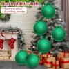 imageZubebe 2 Pcs 8quot Extra Large Size Christmas Hanging Ball Ornaments Oversized Huge Big Xmas Christmas Plastic Balls for Outside Lawn Yard Tree Hanging DecorationsGlitter BlackGlitter Green