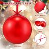 imageZubebe 2 Pcs 8quot Extra Large Size Christmas Hanging Ball Ornaments Oversized Huge Big Xmas Christmas Plastic Balls for Outside Lawn Yard Tree Hanging DecorationsGlitter BlackMatte Red  Shiny Red