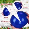 imageZubebe 2 Pcs 8quot Extra Large Size Christmas Hanging Ball Ornaments Oversized Huge Big Xmas Christmas Plastic Balls for Outside Lawn Yard Tree Hanging DecorationsGlitter BlackShiny Blue