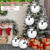 imageZubebe 2 Pcs 8quot Extra Large Size Christmas Hanging Ball Ornaments Oversized Huge Big Xmas Christmas Plastic Balls for Outside Lawn Yard Tree Hanging DecorationsGlitter BlackShiny Silver