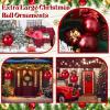 imageZubebe 2 Pcs 8quot Extra Large Size Christmas Hanging Ball Ornaments Oversized Huge Big Xmas Christmas Plastic Balls for Outside Lawn Yard Tree Hanging DecorationsMatte PurpleShiny Red