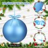 imageZubebe 2 Pcs 8quot Extra Large Size Christmas Hanging Ball Ornaments Oversized Huge Big Xmas Christmas Plastic Balls for Outside Lawn Yard Tree Hanging DecorationsMatte PurpleMatte Light Blue