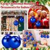 imageZubebe 2 Pcs 8quot Extra Large Size Christmas Hanging Ball Ornaments Oversized Huge Big Xmas Christmas Plastic Balls for Outside Lawn Yard Tree Hanging DecorationsMatte PurpleShiny Blue